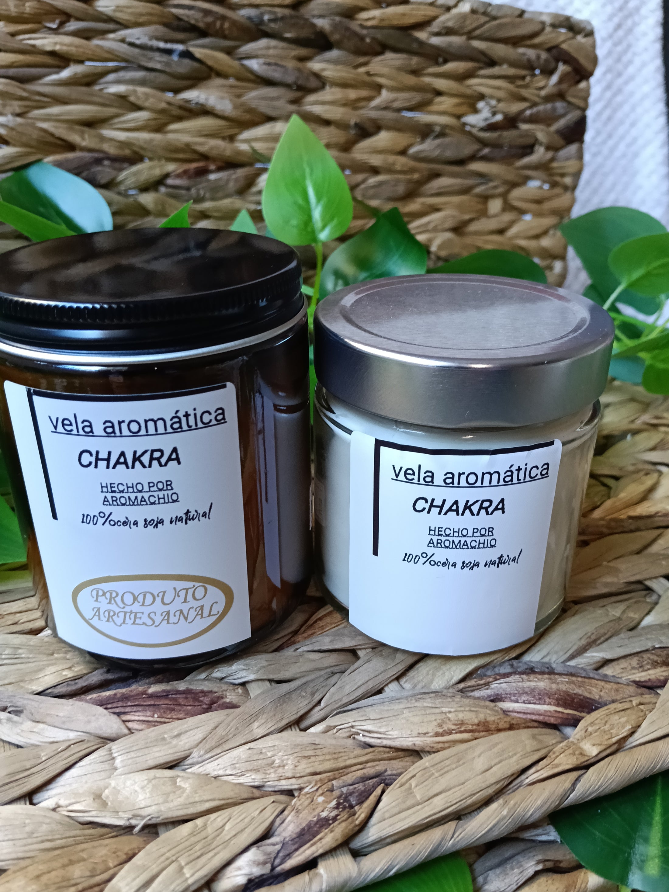 Producto Artesanal Premium para el Bienestar: Vela 100% Soja Chakra
