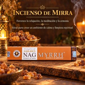 Incienso Golden Nag Myrrh Mirra Masala Agarbathi