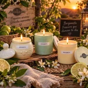 Vela Artesanal Aroma Bergamota