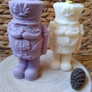 Velas Artesanales de soja natural Decorativas Cascanueces Navideno