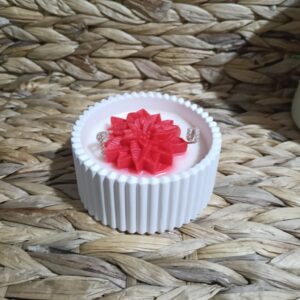 Velas Artesanales de soja natural Flor de Pascua Doble Mecha