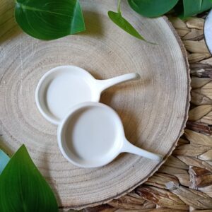 Cucharitas Ceramicas Blancas Decorativas Set 2