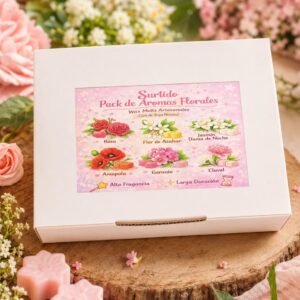 Pack Aroma Primavera Calendula Dama de Noche Amapola Geranio Flor de Violeta Rosas Jazmín Azahar Peonia Clavel Mimosa
