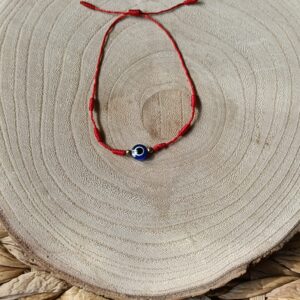Pulsera Hilo Rojo Ojo Turco Ajustable
