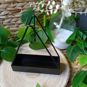 Quemador incienso Soporte Metalico Negro para Espirales