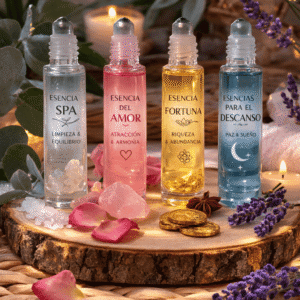 Set Perfume Roll On Equilibrioe Esencias Spa Amor Fortuna Descanso