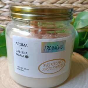 Vela Aromática Artesanal de soja natural Galleta María