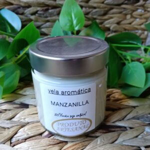 Vela Artesanal Aromática de soja natural Manzanilla