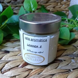 Vela Artesanal Aromática de soja natural Lavanda