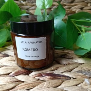 Vela Artesanal Soja Natural Aromática Romero