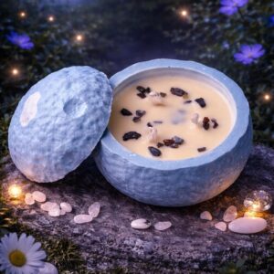Vela Energía Lunar Aroma Luz de Luna Minerales Obsidiana