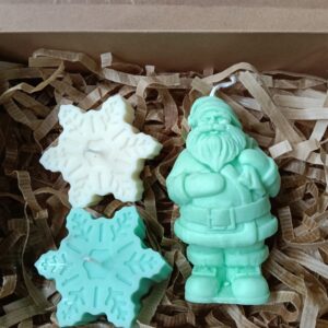 Vela Navidenas Papa Noel Copo Nieve
