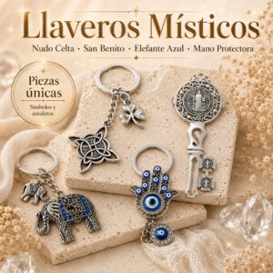 Llaveros y amuletos místicos