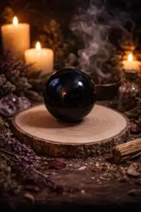 Bola de Cristal Obsidiana Negra