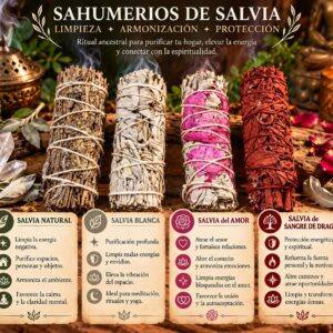 Sahumerio de Salvia Natural -Limpieza , Armonización y Protección