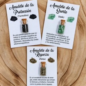 Botecitos de Minerales- Amuletos de protección, suerte y abundancia