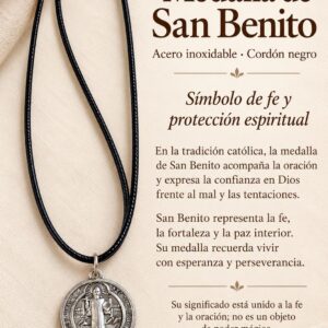 colgante medalla san Benito