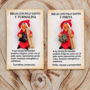 Brujitas con Palo Santo y Mineral y Protección